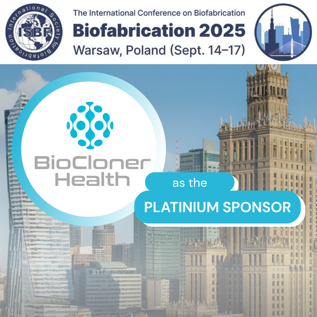 BioCloner Health na Biofabrication 2025 jako Platinum Sponsor